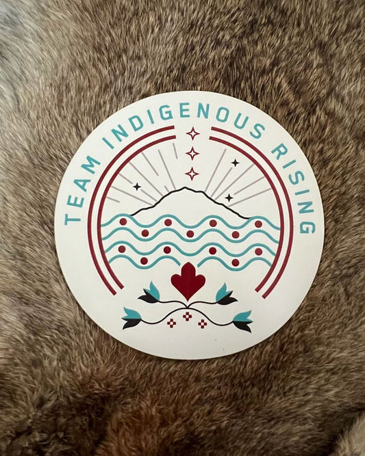 Team Indigenous Rising Roller Derby, 5" round strong vehicle magnet