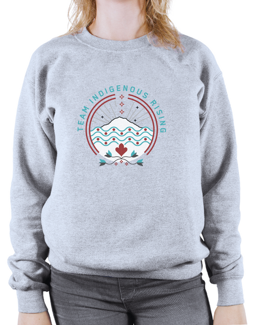 Adult Crewneck Sweatshirts, Team Indigenous Rising Roller Derby