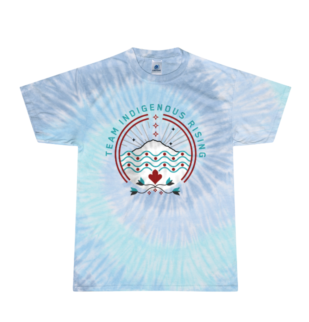 Indigenous Rising Tie Dye Blue T-shirts