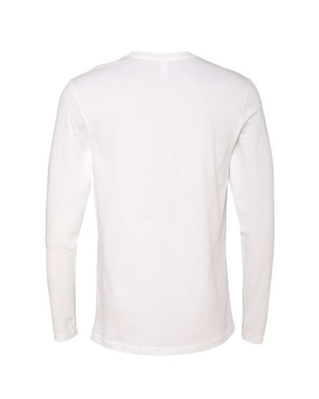 White long-sleeve cotton shirt on a white background